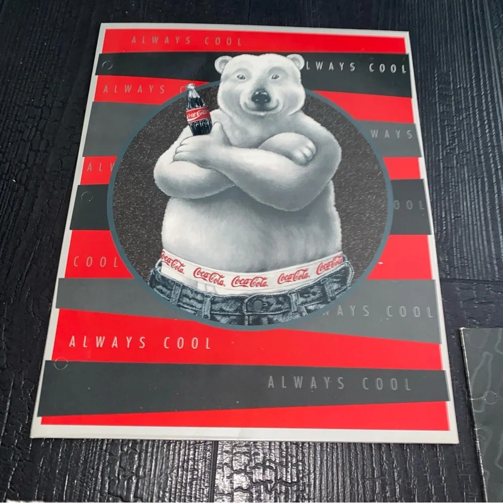Vintage 1995 Stuart‎ Hall Coca-Cola Polar Bears Pocket 3 Holes Folders Lot 5